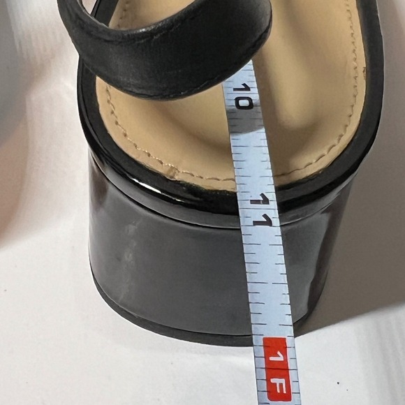 MICHAEL KORS Black Leather Slingback Block Heel Shoes Women Size 9.5M - Picture 14 of 14